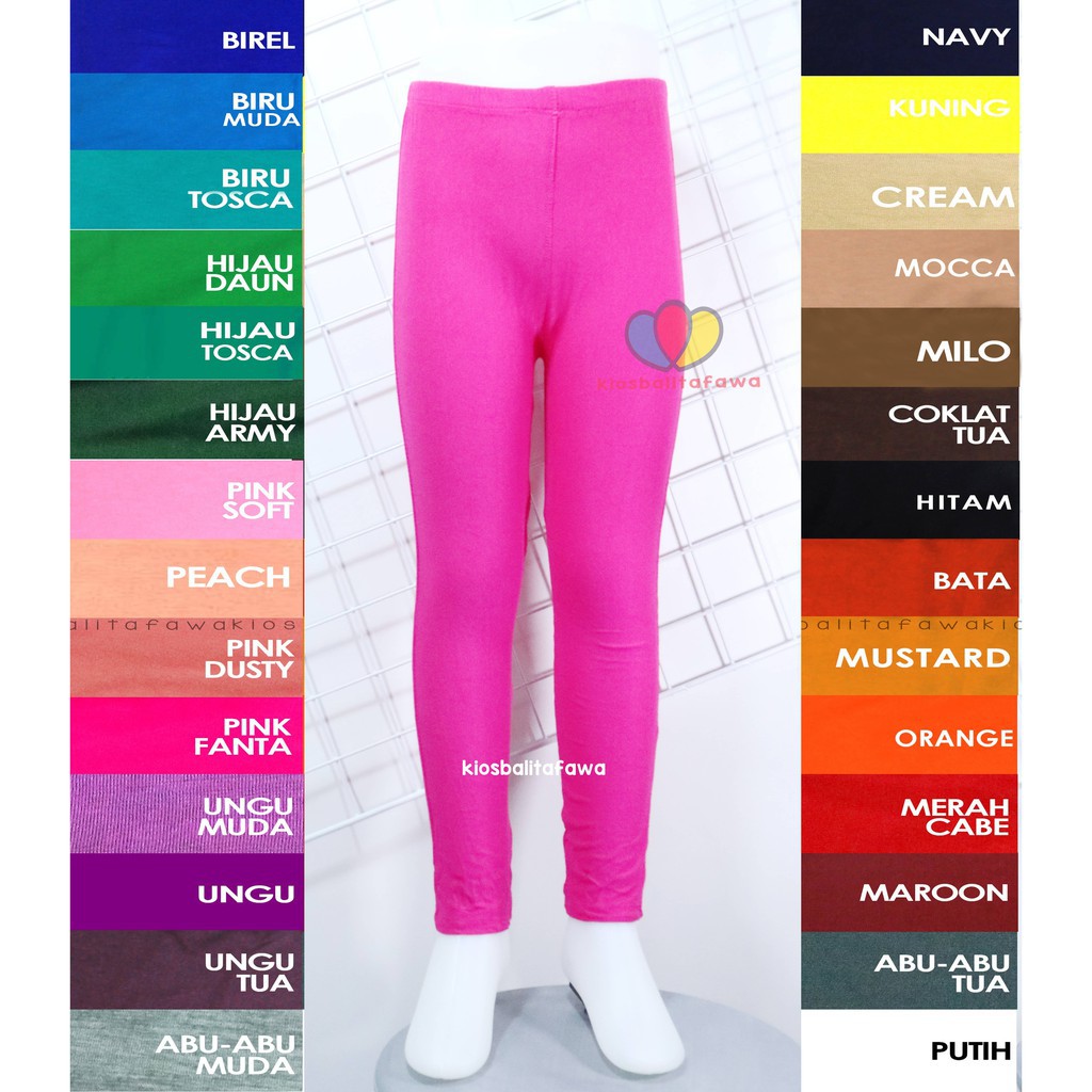 Legging Polos 5 7 Tahun Celana Anak Panjang Perempuan Leging Kaos Ketat Cewek Pants Murah Adem