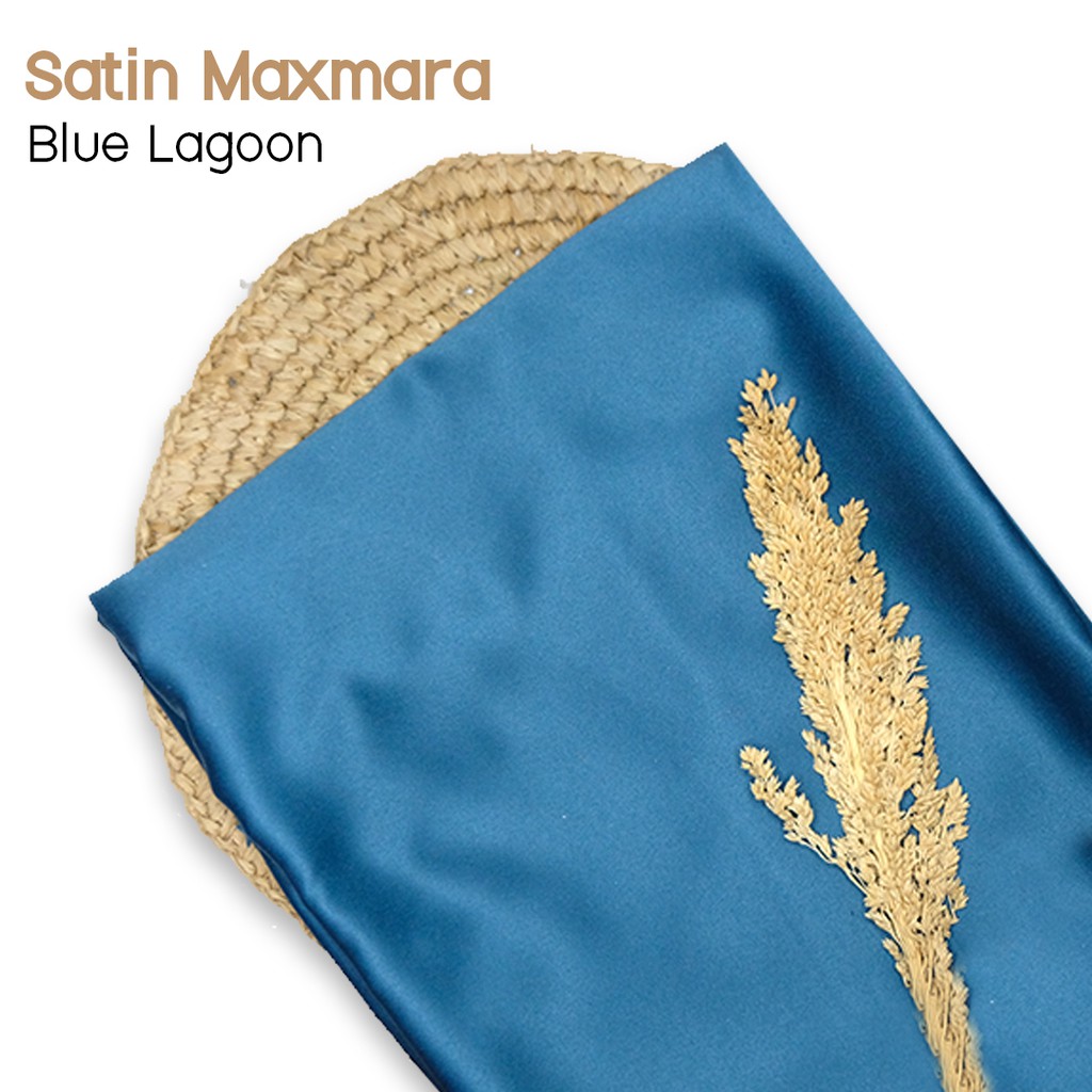 1/2 meter Kain Satin Maxmara / Velvet Premium Warna Blue Lagoon