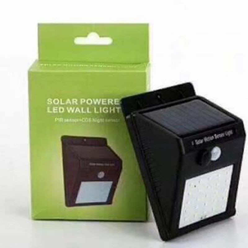 LAMPU SOLAR POWERED LED WALL LIGHT SENSOR 30 LED