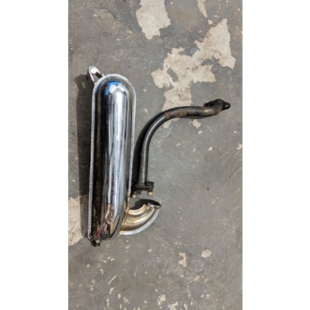 knalpot FACO BANANA smallframe PTS ( chrome ) original italy
