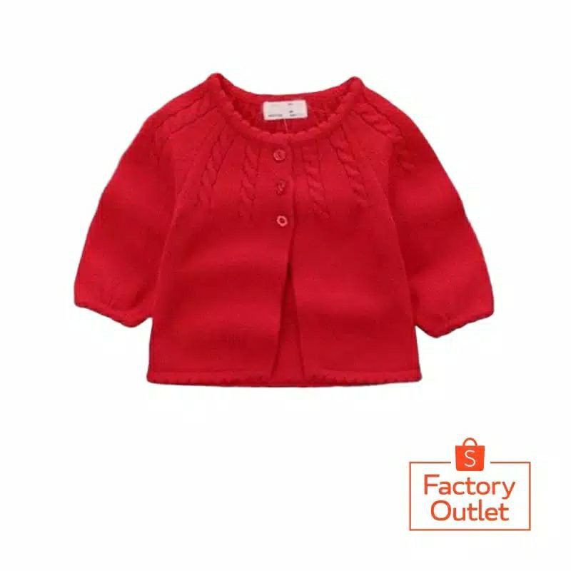 Cardigan Anak Perempuan rajut halus CLARA Cable Cardy Kids GOOD hokkyshop