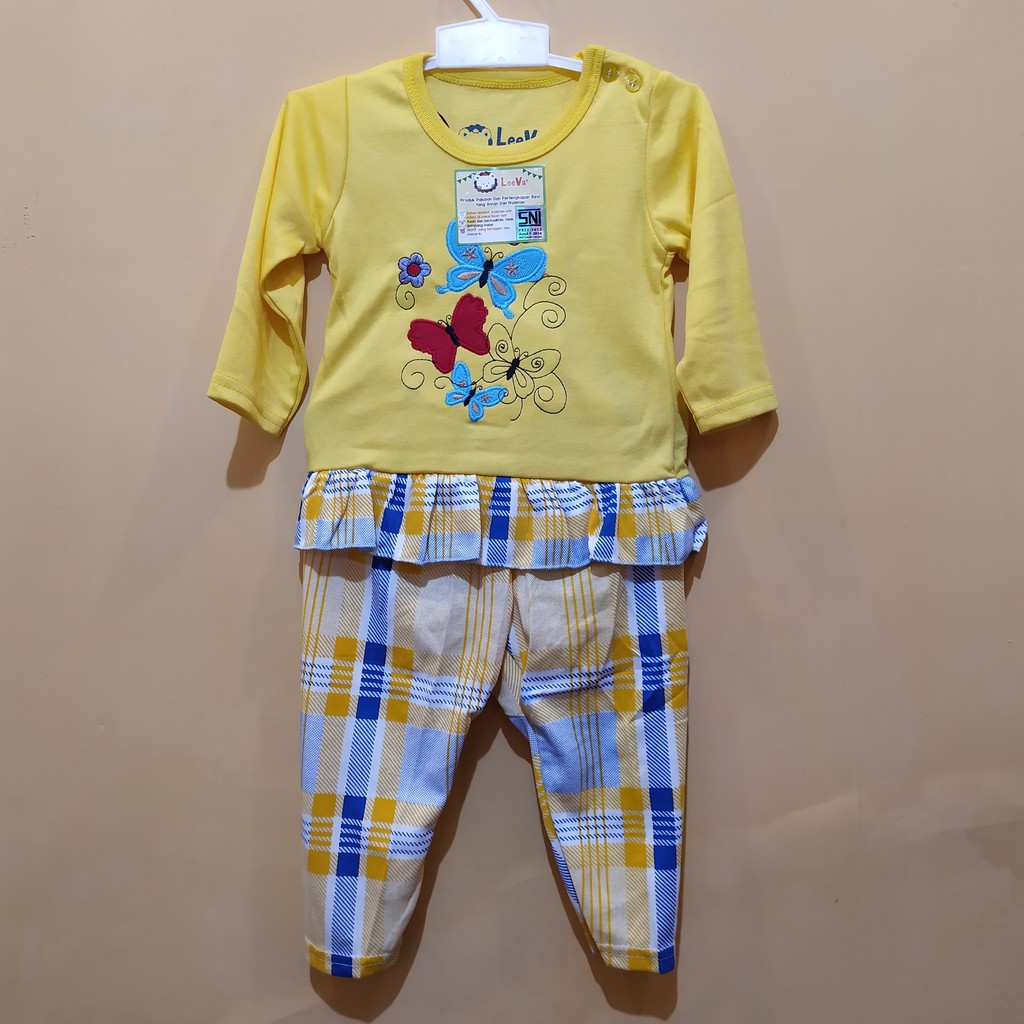 SETELAN ANAK CEWEK BAJU ANAK LENGAN PANJANG CELANA PANJANG ANAK CEWEK CELANA ANAK PEREMPUAN LEEVA
