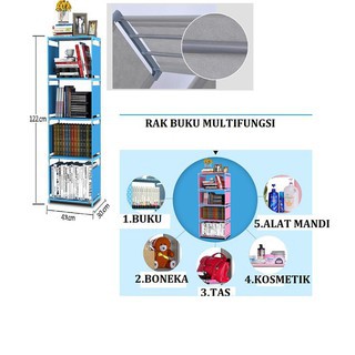 SHENAR RAK BUKU RAK PENYIMPAN LEMARI BUKU RAK PORTABLE  DEKORASI HIASAN(BISA COD)