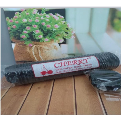 Paper Cake Cases 9.5 / Paper Cup/ Case Roti Cherry Hitam