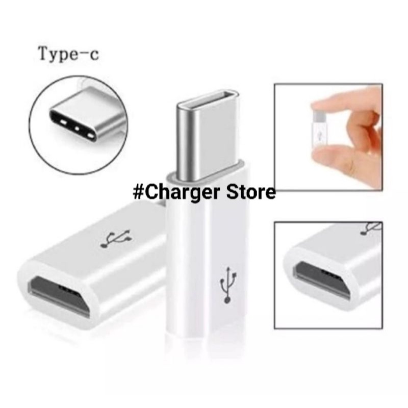 Adapter Sambungan Charger Micro Ke Type C Converter Micro To USB C / Sambungan Connector Charger