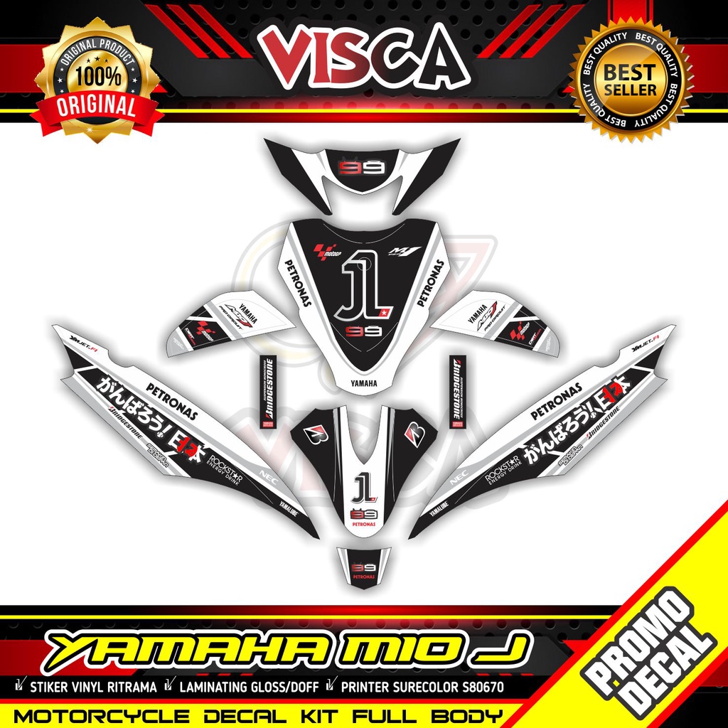 Decal Mio J Full Body Stiker Mio J Striping Mio J Sticker Mio J Full Blok motif lorenzo