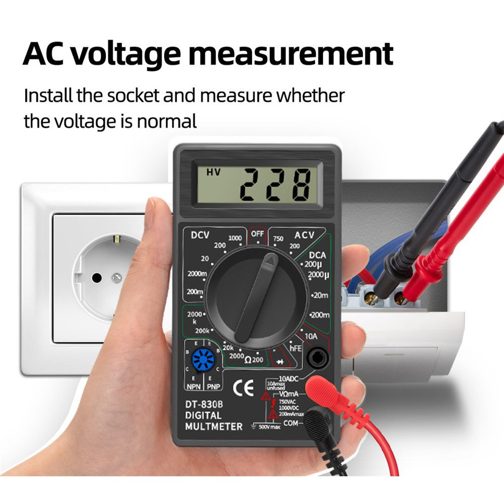 MULTITESTER MULTIMETER TESTER TEKNISI AVO METER DIGITAL DT830B MASDA