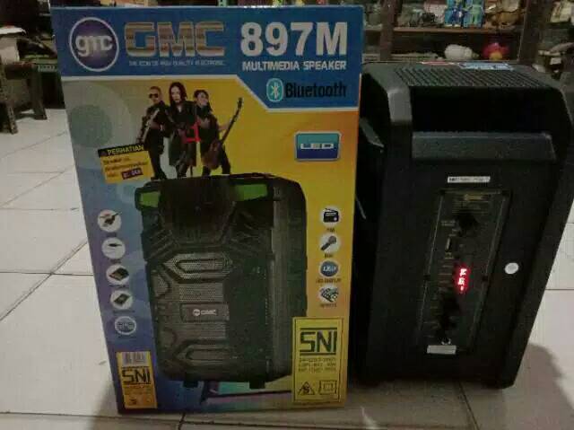 SPEAKER BLUETOOTH MULTIMEDIA GMC 897M 897C/SPEAKER KARAOKE MEETING MULTIFUNGSI SUPER BASS SUBWOOFER