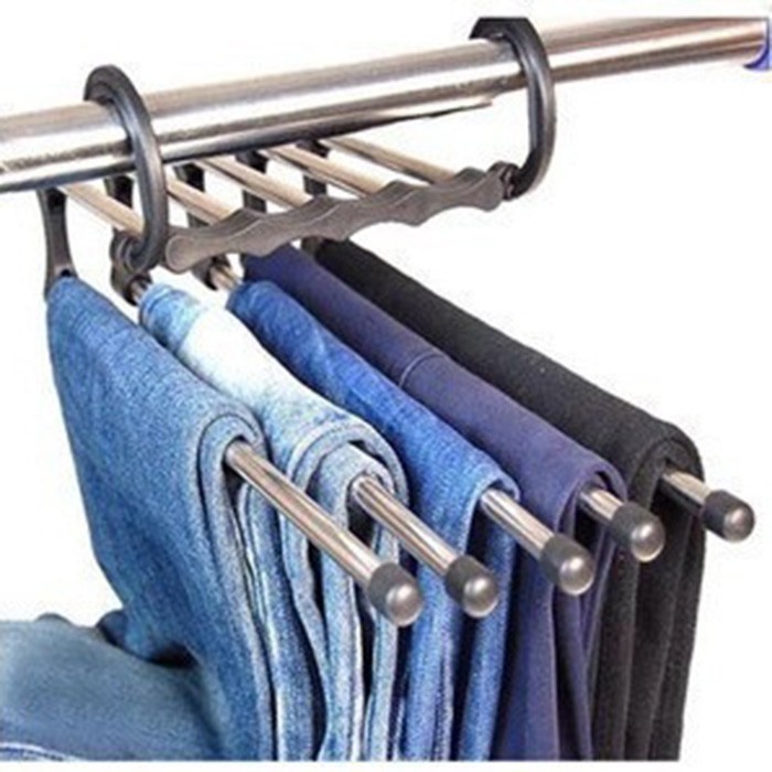 Hanger Trousers rack Stainless/Rak Baju/Jilbab/Syal/Gantungan Celana