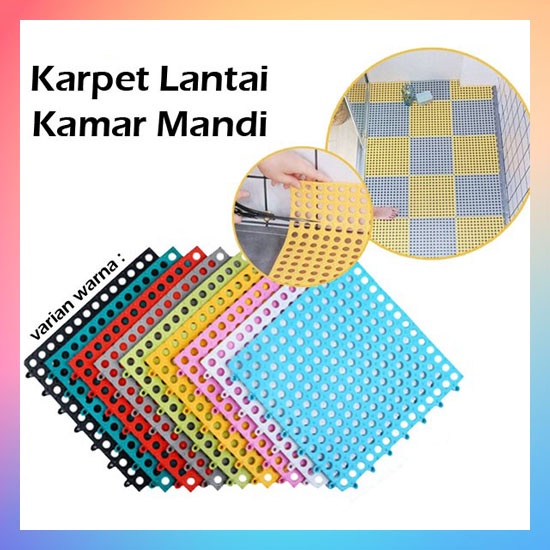 Karpet Lantai Kamar Mandi 30 x 30 cm / Alas Lantai Kamar Mandi / Keset Kamar Mandi Anti Licin / Keset Lantai Anti Slip