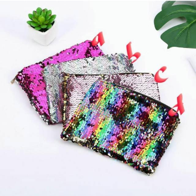 

Pencil case sequin lady