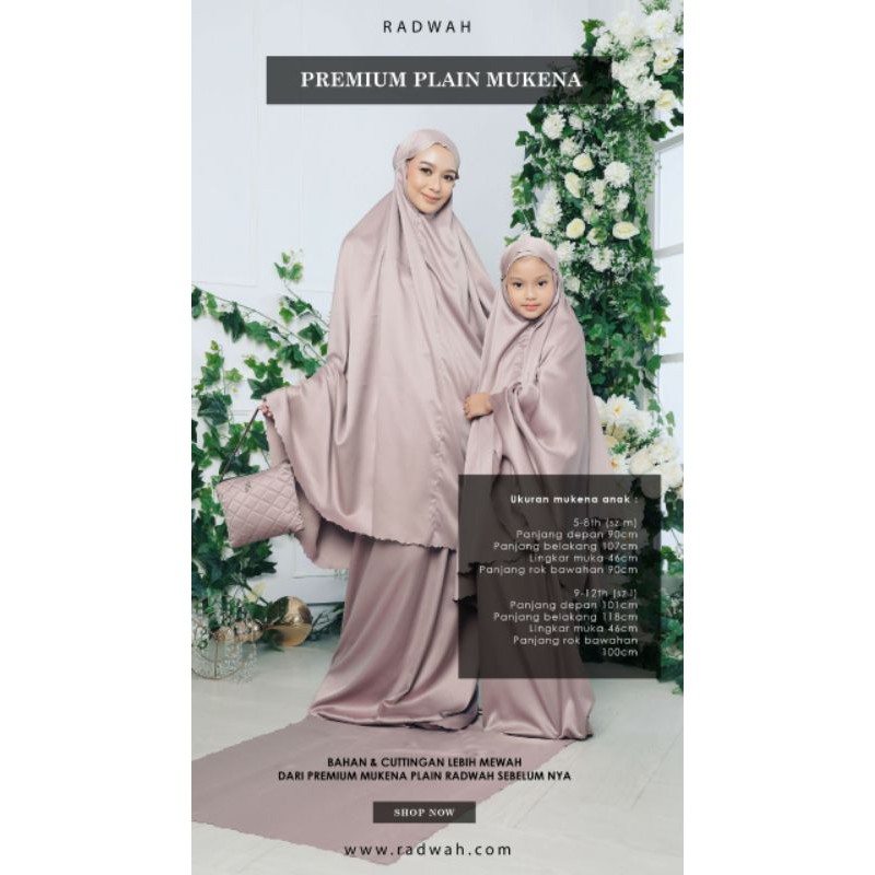 PREMOUL MUKENA PLAIN BY RADWAH