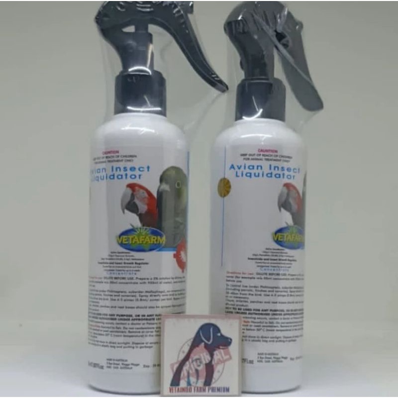 AVIAN INSECT LIQUIDATOR 250ML VETAFARM OBAT KUTU SEMPROT