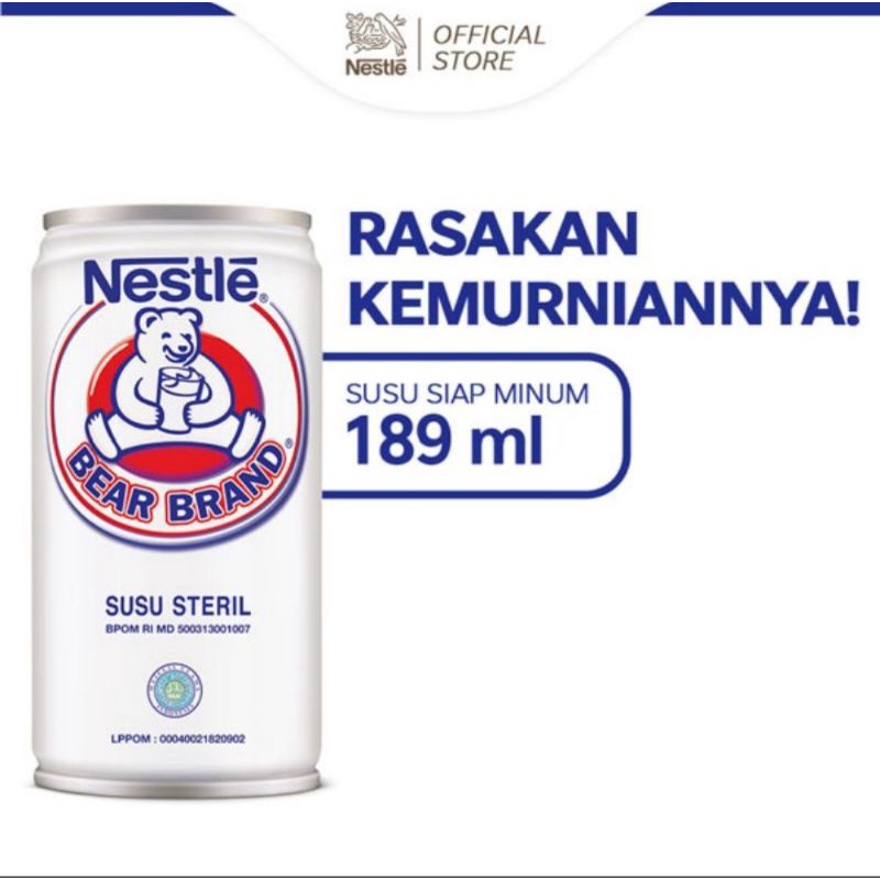 

Susu Beruang Nestle bear brand susu steril 189ml 1pcs