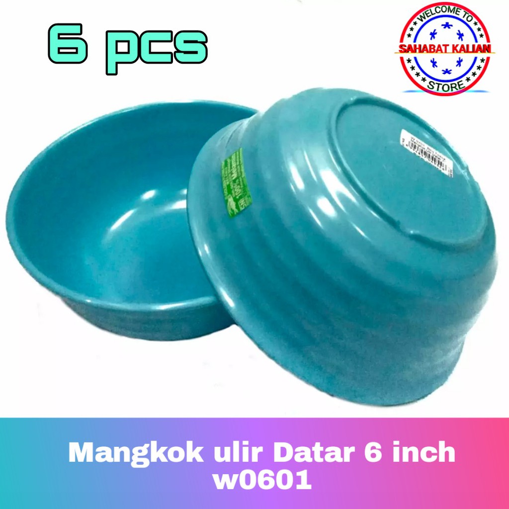 (6 Mangkok) Mangkok Melamin Golden Flying Fish W0601 Ukuran 6 Inch