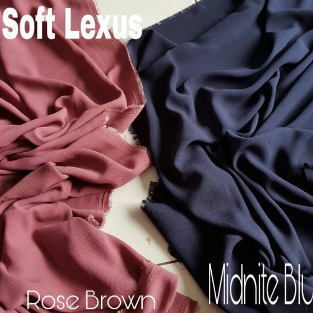 Kainabaya kain soft Lexus ROSE BROWN DAN NAVY/MIDNIGHT BLUE POLOS