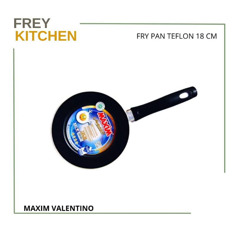 Maxim Valentino Fry Pan Teflon 18cm - Wajan Teflon Maxim 18cm