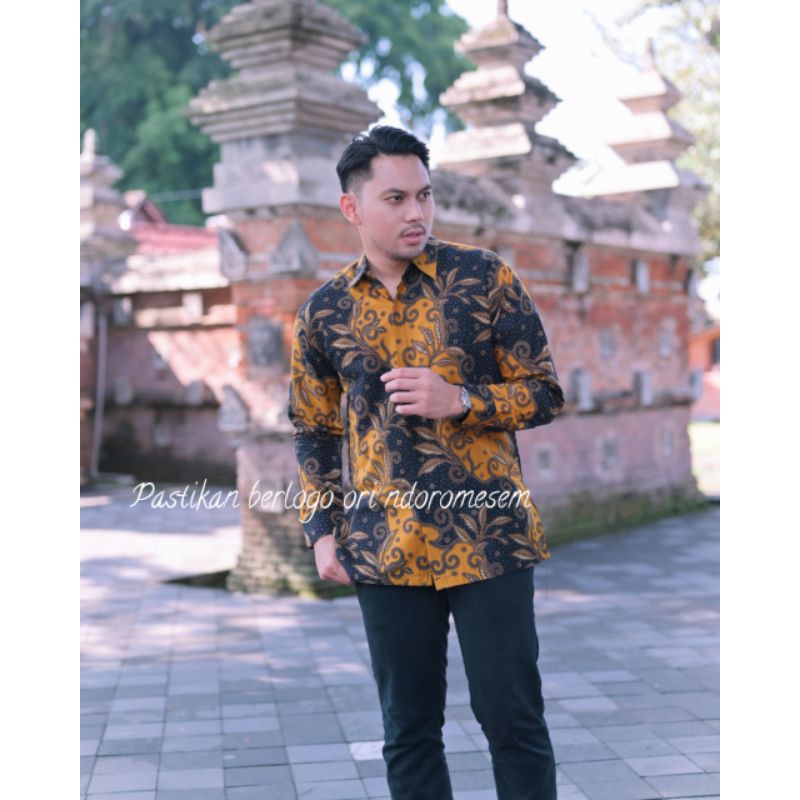 Batik aswomulyo kuning katun halus full furing