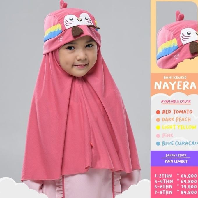 DISKON Kerudung Anak Rabbani BANI KRUKID NAYERA Batuta Original Non - 1-2thn