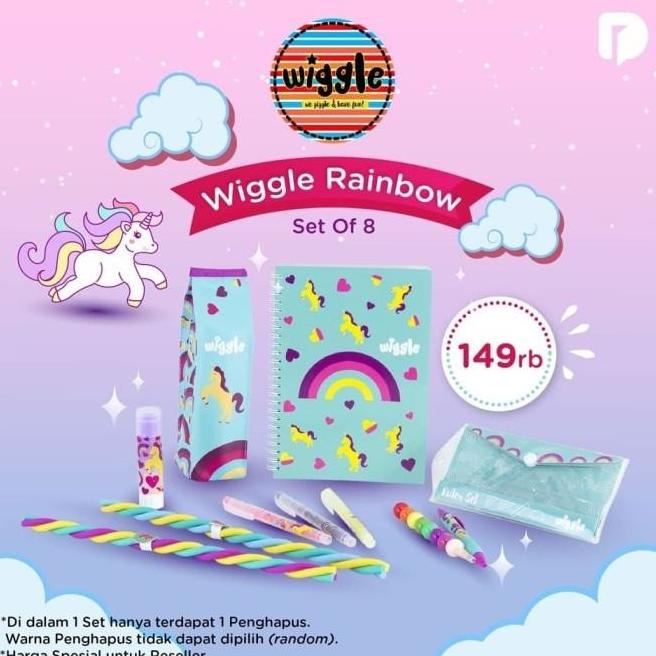

New Stock- Alat Tulis Sekolah Wiggle Rainbow Set .plmy02