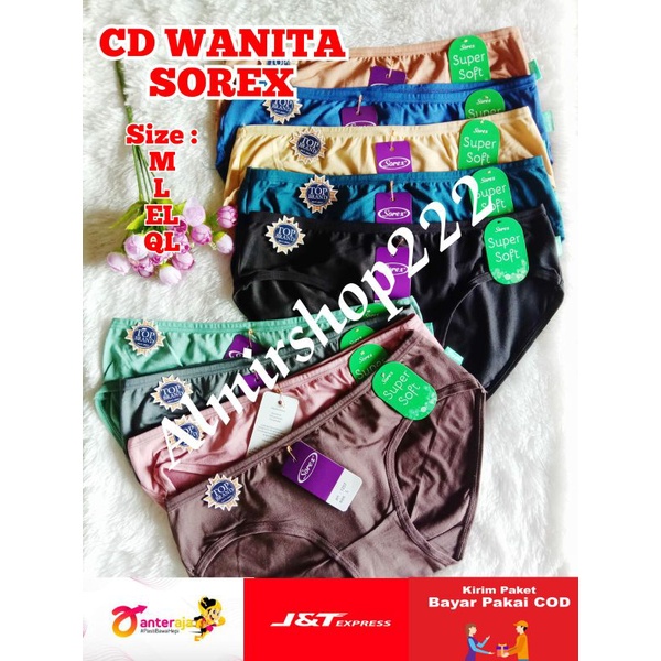 SOREX 1257 Celana Dalam Wanita Super Soft Import Quality/Cd Wanita Premium Ori Sorex