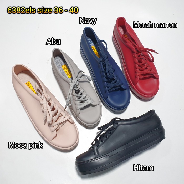 BARA BARA ORIGINAL jelly shoes sepatu karet empuk murah wanita barabara kets import cewek sneakers 6382