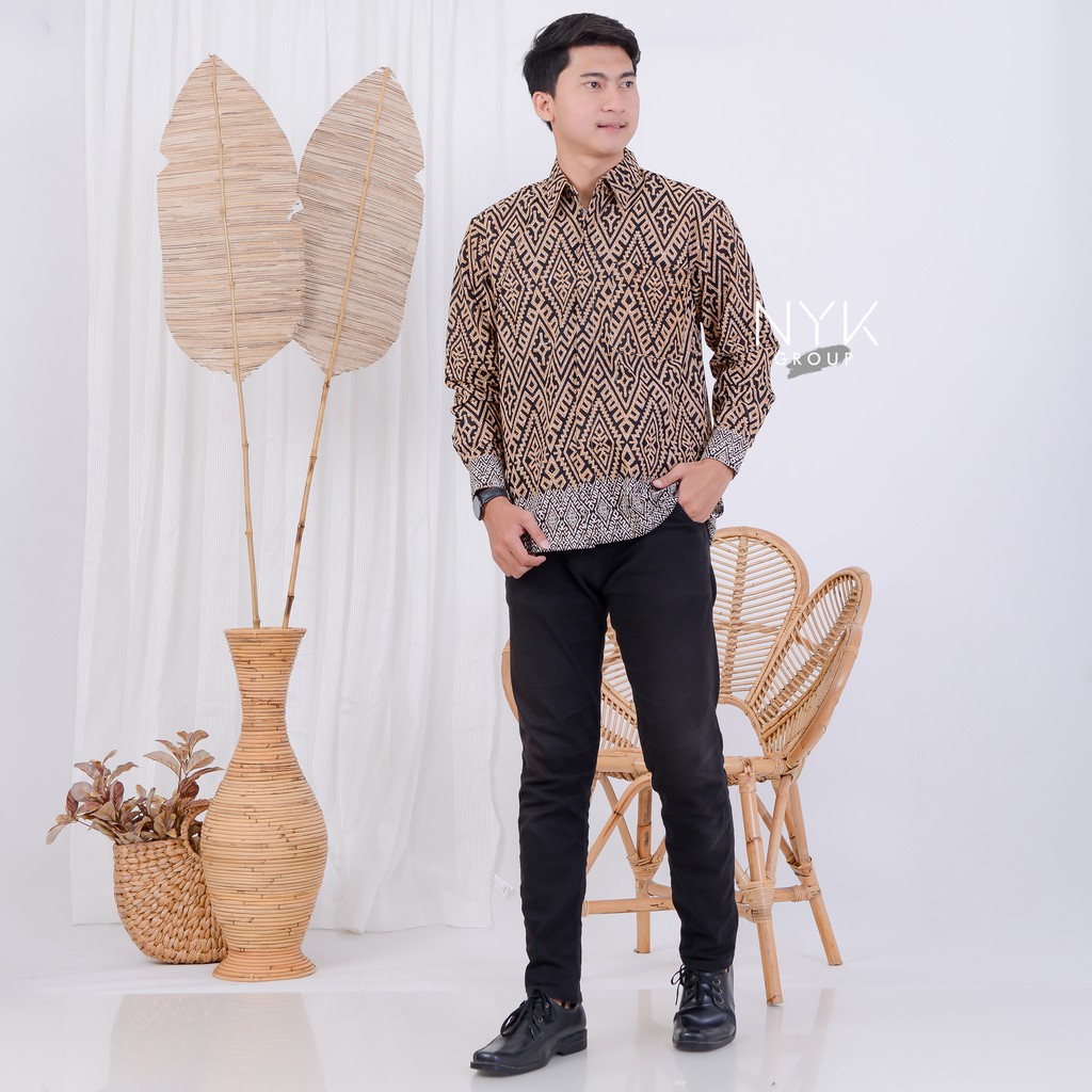 READY ANAK COWOK CEWEK-COUPLE BATIK NYK DAVINA BROKAT TULLE MODERN MAXI MUSLIM LENGAN PANJANG