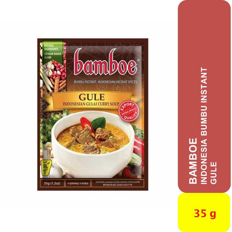 

Bumbu Instant Indonesia Gulai kemasan sachet 35 g merk BAMBOE