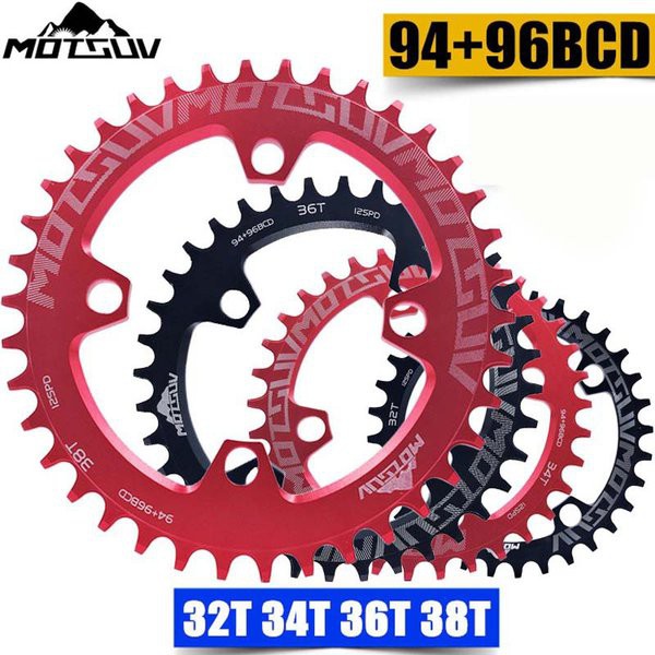 Chainring Single Chainwheel DECKAS BCD 94 96 Crank 32T 34T 36T 38T Sepeda MTB Bulat Round Oval M4000