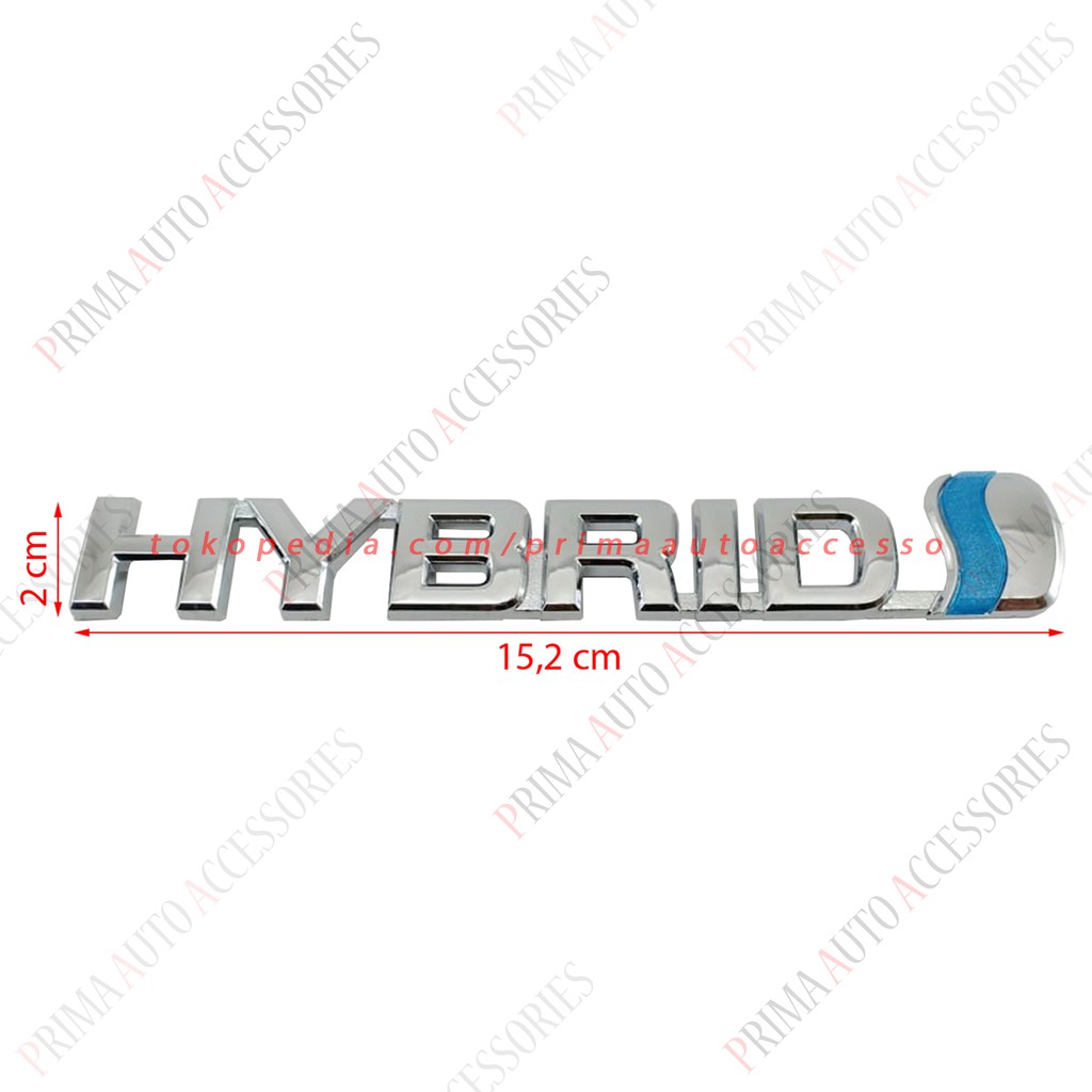 Logo Emblem Mobil HYBRID Chrome 15,2 CM