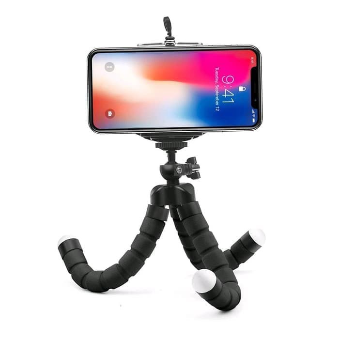 Tripod Mini Smartphone Holder HP U Handphone Flexible Octopus tekuk Sponge