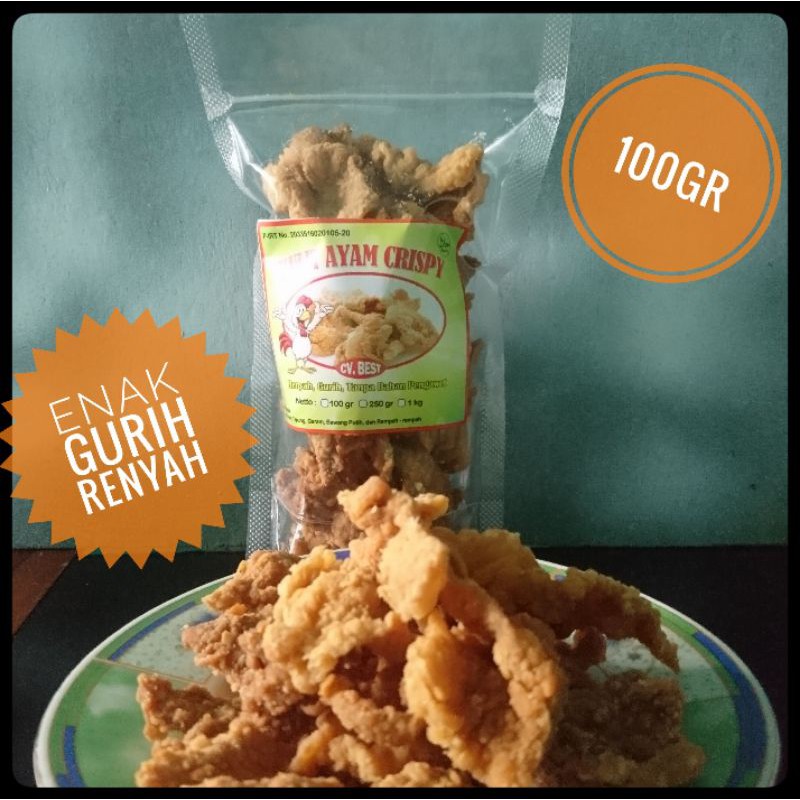 

Kulit Ayam Crispy 100gr Enak Gurih