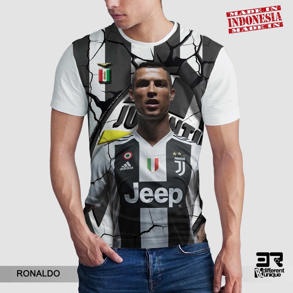 [ COD ] KAOS PRINTING GAMBAR TEAM SEPAKBOLA JUVENTUS RONALDO - BAJU SEPAK BOLA JUVE DISTRO ORIGINAL 