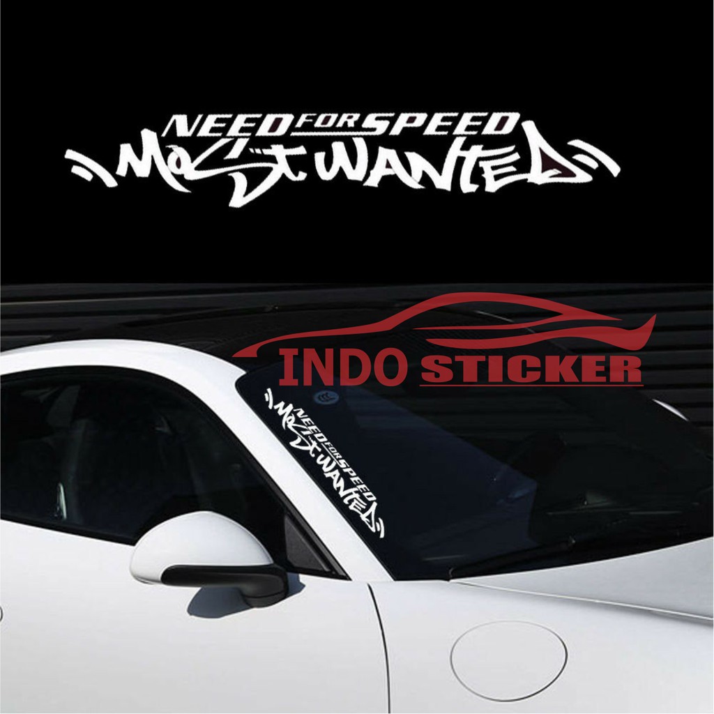 promo aksesoris sticker stiker  kap/kaca mobil need for speed mostwanted jazz brio sigra calya dll