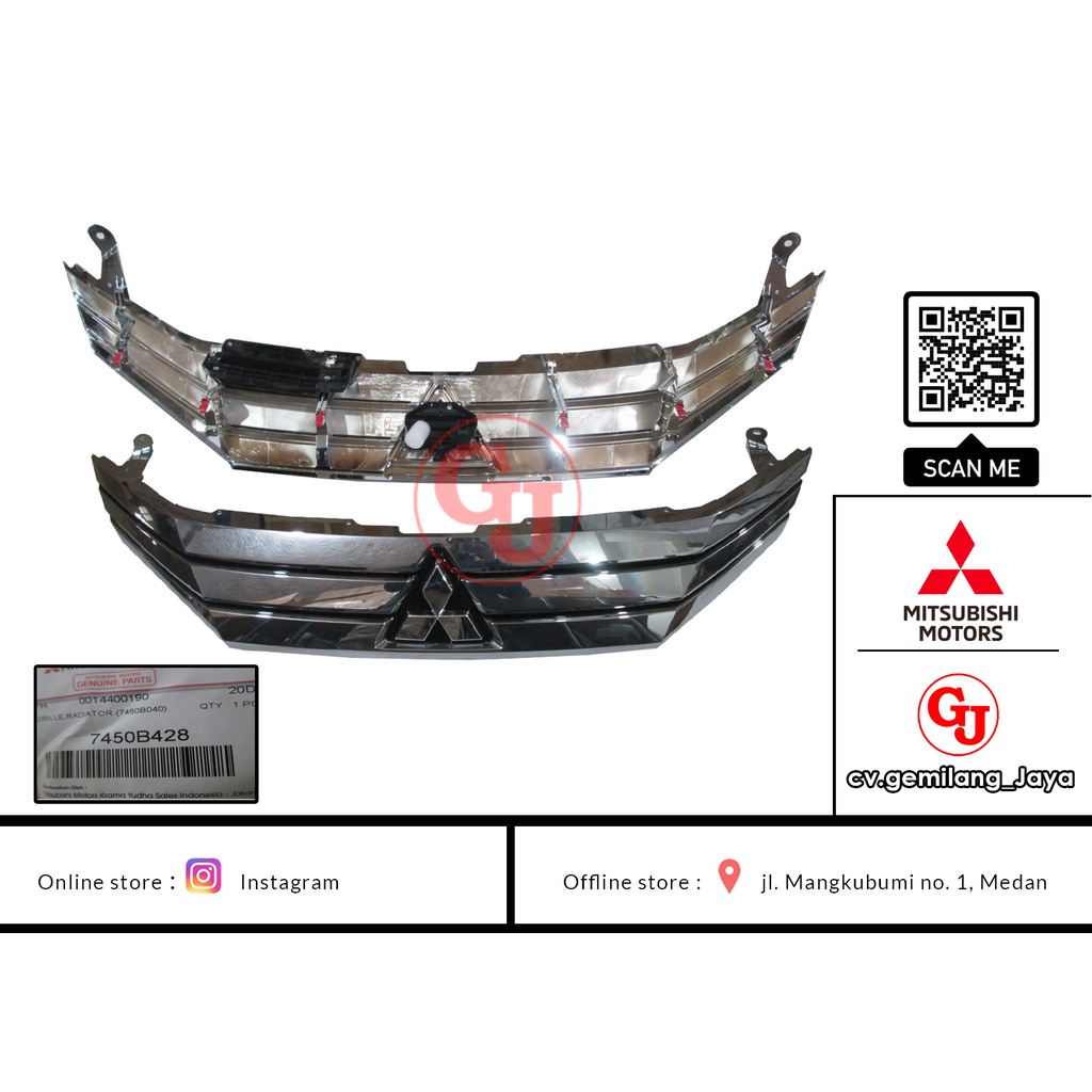 GRILLE RADIATOR XPANDER ULTIMATE ORIGINAL 7450B428