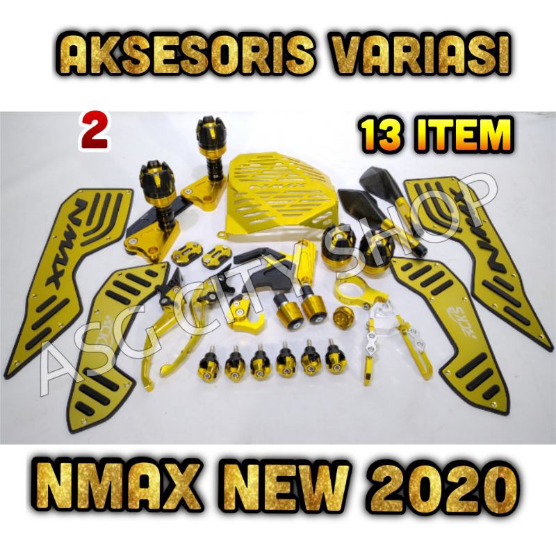 PAKET AKSESORIS YAMAHA NMAX VARIASI MOTOR NMAX NEW NMAX 2020 2022 13 ITEM