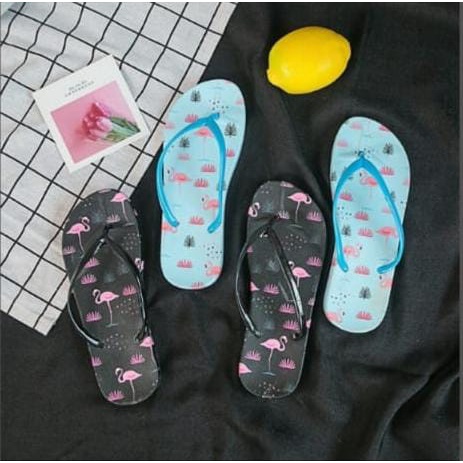 SANDAL JEPIT WANITA HARIAN MOTIF FLAMINGGO