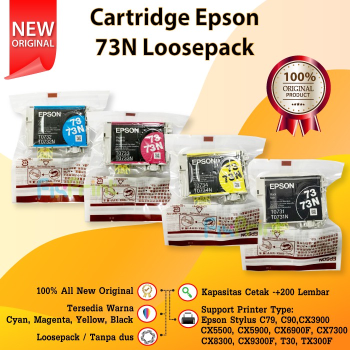 Cartridge Printer Epson 73N 73 N Loosepack Printer T13 T11 T20E T40W TX101 TX110 TX111 TX121 T200