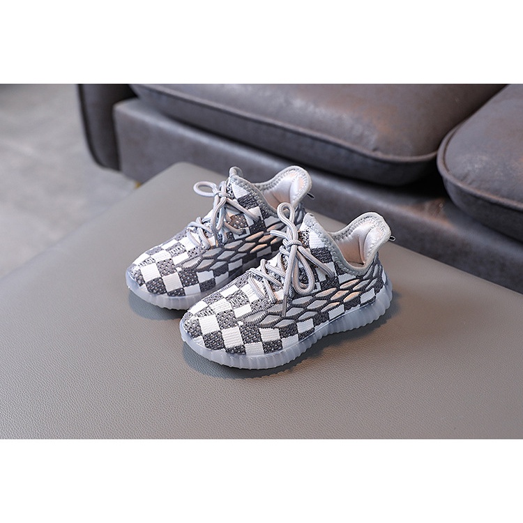 [COD] sepatu keren import premium usia 3 - 12 tahun ala korea sneakers anak laki laki empuk / brownieground