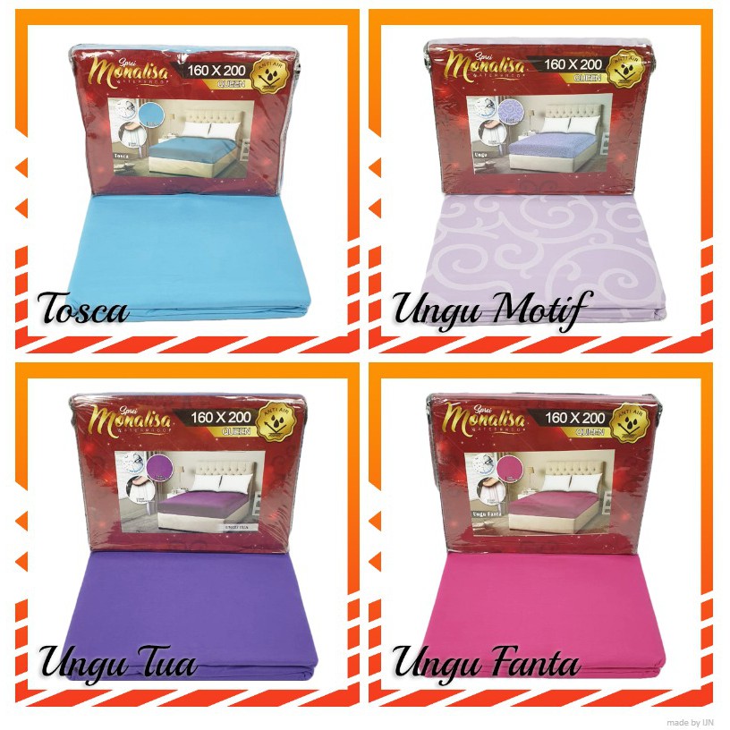 MONALISA SPREI WATERPROOF 160x200 Sprei Anti Air Sprei Anti Ompol Motif Sprei Waterprof