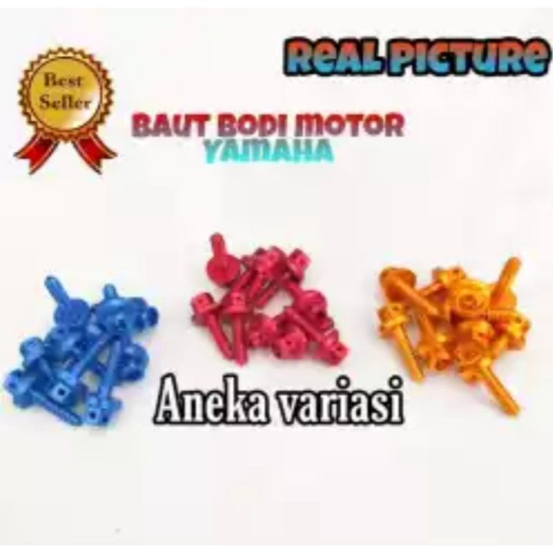 baut body probolt Yamaha 1 set isi 10pcs probolt Yamaha nmax,Lexi,Mio,Jupiter,Vega,dll full cnc