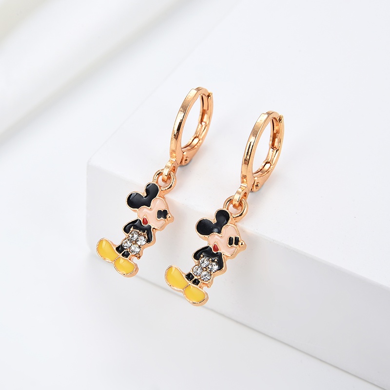 anting titanium anak emas asli muda wanita korea anti karat karat panjang selamanya korea dewasa bunga style korean style tusuk 10-110e