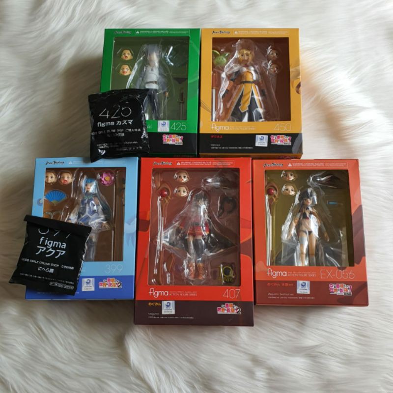 Set figma konosuba aqua, megumin, kazuma, darkness original gsc