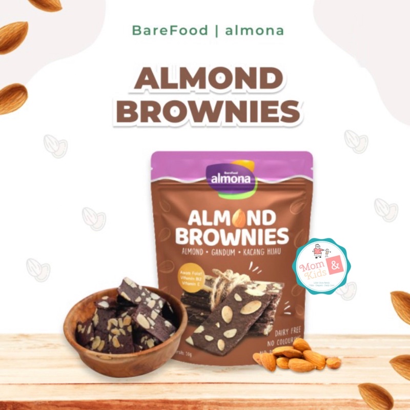 Almona Almond Brownies 50gr | Snack Cemilan Diet Sehat