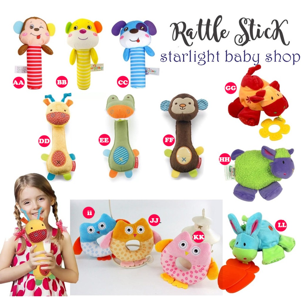  Rattle  Stick Rattle Bayi  Mainan Bayi  Shopee Indonesia