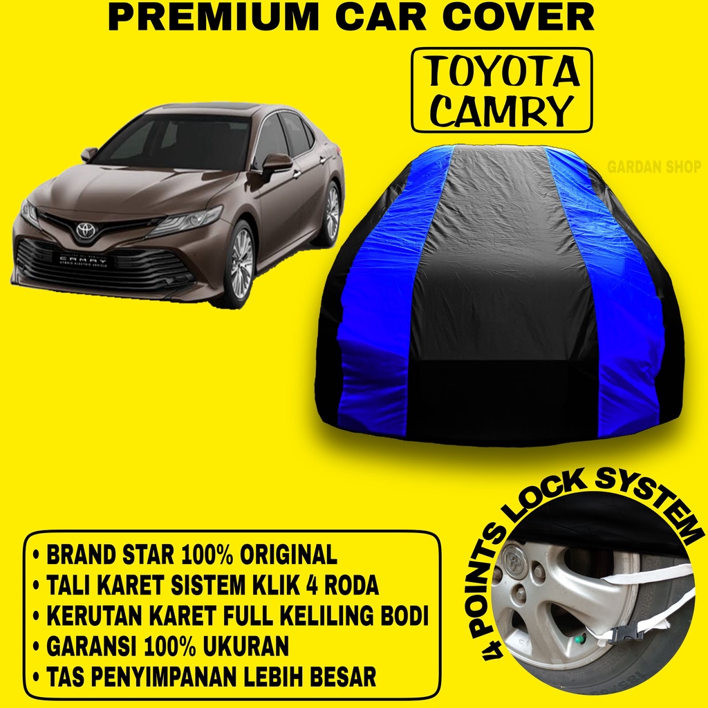 Body Cover TOYOTA CAMRY Sarung Strip BIRU Penutup Pelindung Selimut Bodi Mobil Toyota Camry PREMIUM Blue