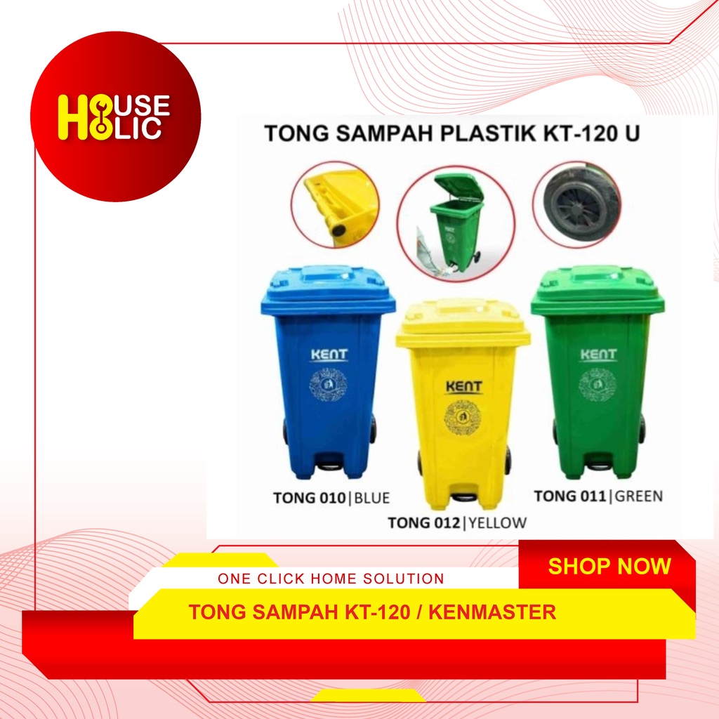 Tong Sampah 120 Liter Tempat Sampah KT-120 Tong Sampah Injak Kenmaster