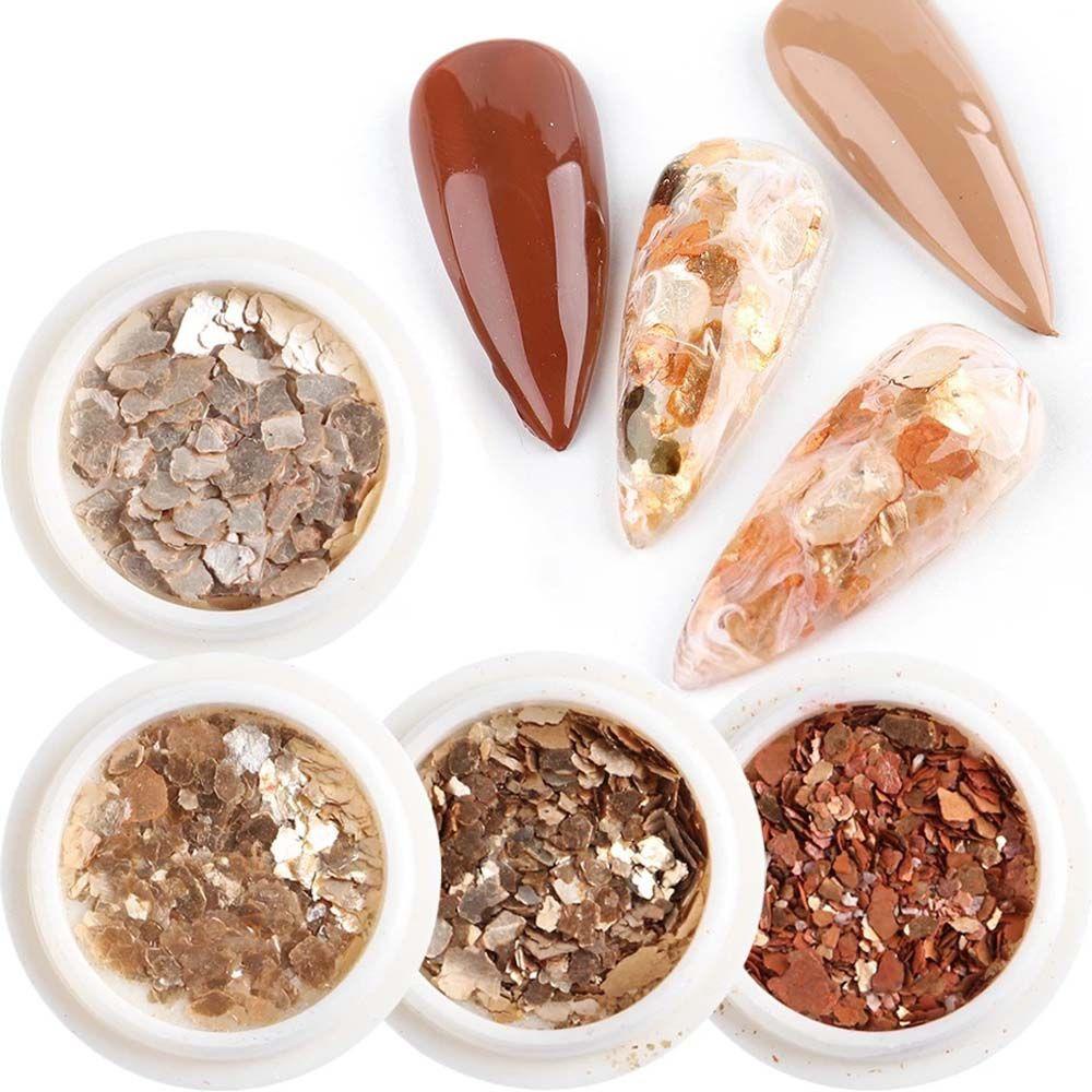 Mxbeauty Ornamen 3D Bentuk Abalone Motif Marmer Untuk Dekorasi Nail Art