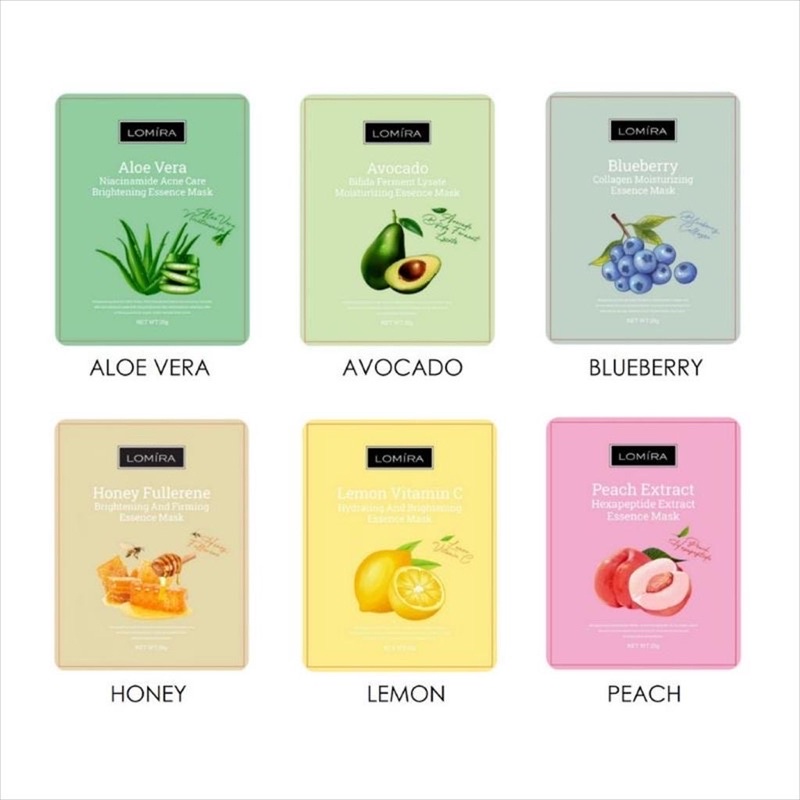 LOMIRA Masker Wajah Sheet Mask Essence Masker 25gr