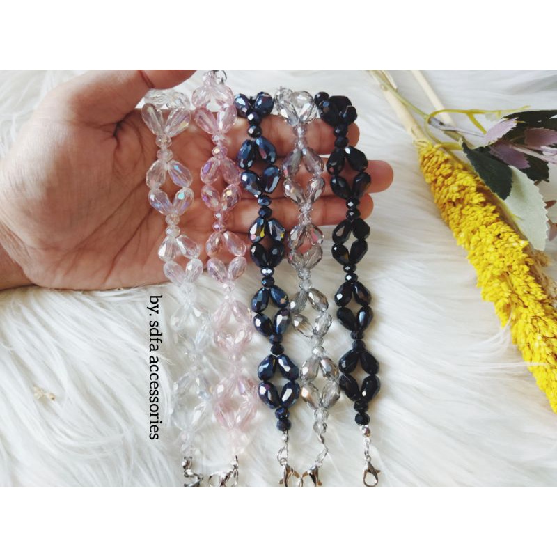 Konektor Masker Mutiara  / Konektor Masker Hijab / Pengkait Masker (Free Masker)